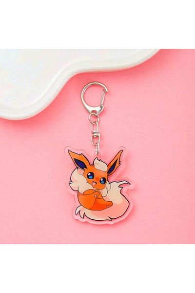 Miniso 5cm 9 Anime Pokémon Eevee Acrylic Keychain Accessaries Cartoon Funny Pendant Cute Creative Bag Charm