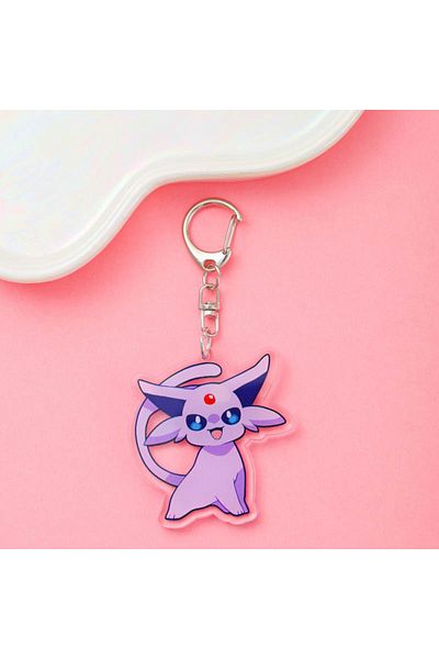 Miniso 5cm 3 Anime Pokémon Eevee Acrylic Keychain Accessaries Cartoon Funny Pendant Cute Creative Bag Charm