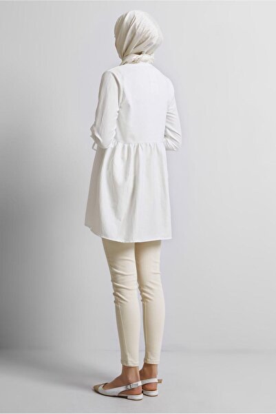 TRENDTESETTÜR Detailed Women &Apos; S White Dress t 9816