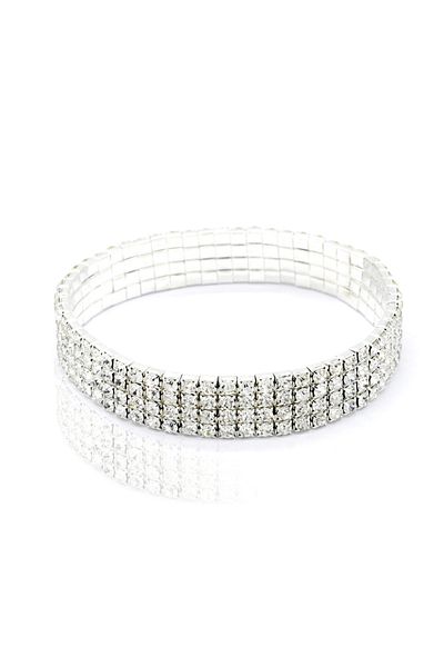 Choice 4 Row Fashion Rhinestone Tennis Anklet For Women Multi-layer Crystal Elastic Chain On Leg Female Sum