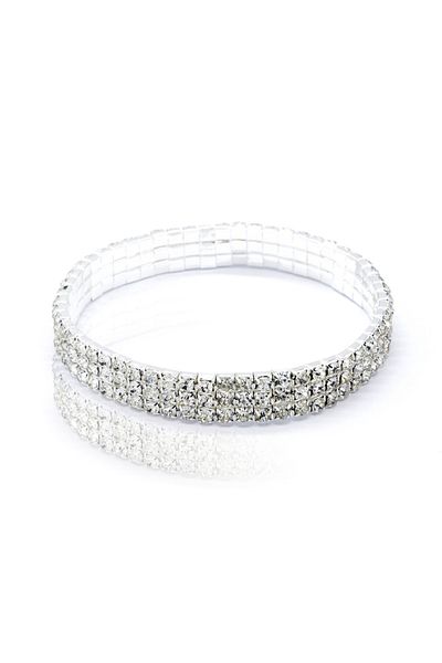 Choice 3 Row Fashion Rhinestone Tennis Anklet For Women Multi-layer Crystal Elastic Chain On Leg Female Sum