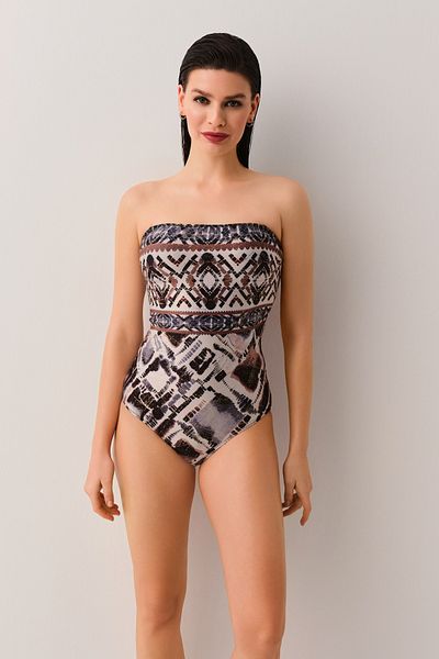 SUWEN Boho Strapless Swimsuit