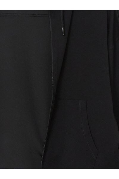 LC Waikiki Koor Black Hooded Women's Zippered Sweatshirt