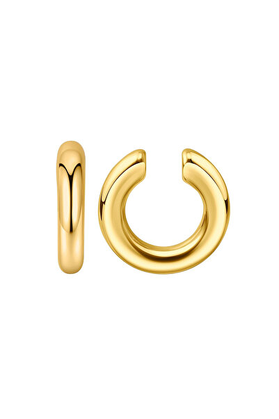 Choice golden 2 Pcs Punk Non Piercing Gold Color Clip on Earrings Chunky Ear ...