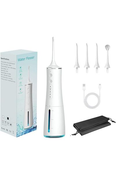 fulina Cordless Water Flosser ,,3 Modes & 4 Jet Tips,can be rotated 360°, for Braces Gums