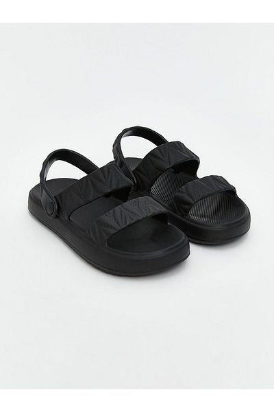 LC Waikiki Sandale de damă LCW STEPS negre cu bretele duble