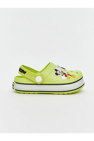 LC Waikiki Green Mickey Mouse Printed Lighted Boys' Beach Sandals