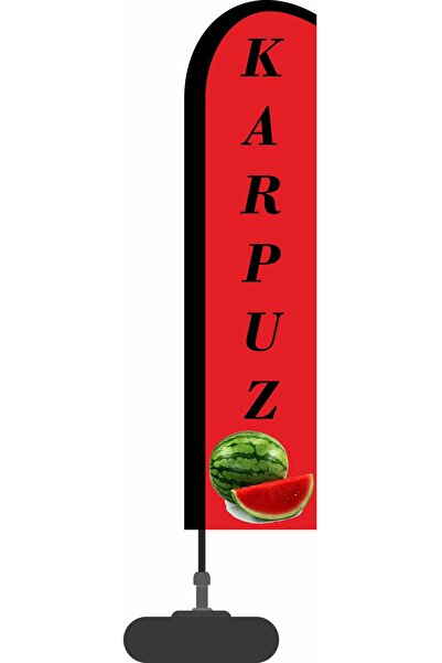 ARSLAN BAYRAK REKLAM PROMOSYON 75X300 CM YELKEN BAYRAK/OLTA BAYRAK SETİ KARPUZ