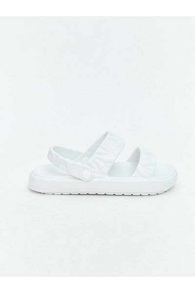 LC Waikiki LCW STEPS Λευκά Γυναικεία Σανδάλια Διπλής Ζώνης