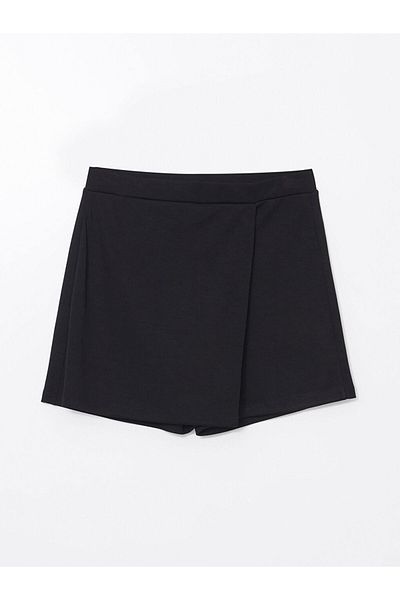 LC Waikiki Koor Black Elastic Waist Women's Shorts Skirt