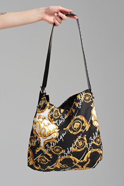 tw3 Γυναικεία τσάντα με μπαρόκ σχέδιο με λουράκι