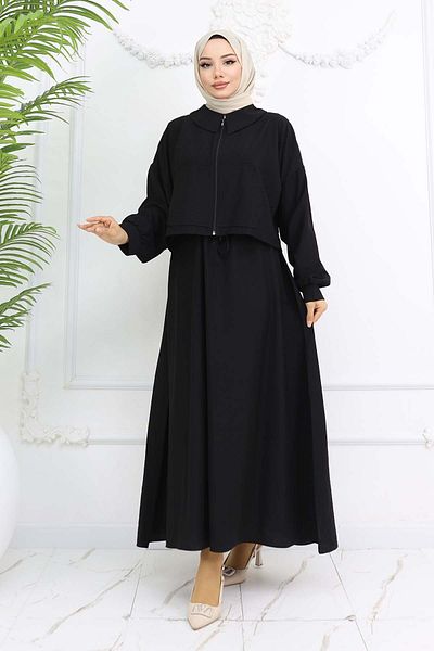 benguen Zippered Jacket Gilet, Black 2240 Suit
