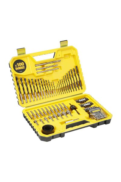 Dewalt Combination Drill Bit Set - 100 Pieces - Black Durable Case Included