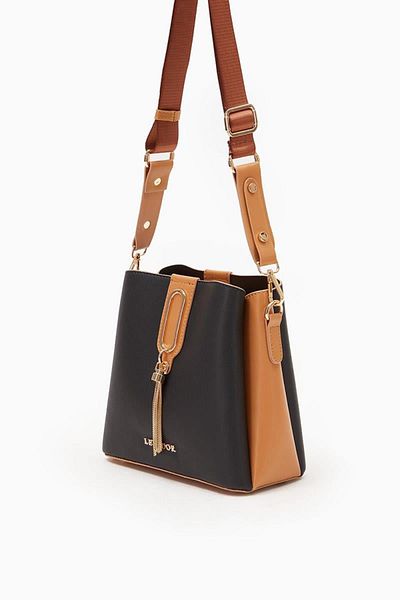 Levidor 930126   Τσάντα Black-Camel Γυναικεία Τσάντα ώμου