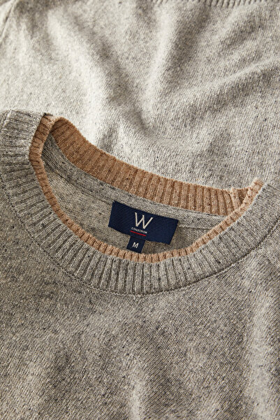 W Collection GRAY KNITWEAR SWEATER