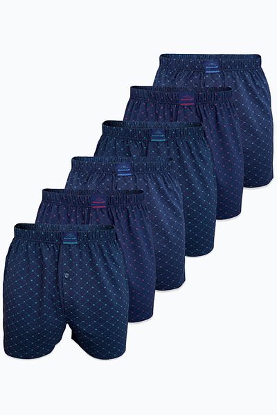 Malabadi Ανδρικό μπόξερ εργαστηρίου 6 τεμαχίων Navy Blue Premium Collection