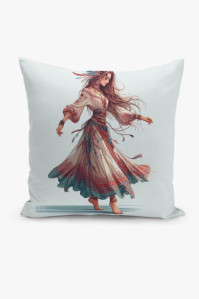 Filamente Husă de pernă cu imprimare digitală pe două fețe cu model boem (husă de pernă Bohemian)