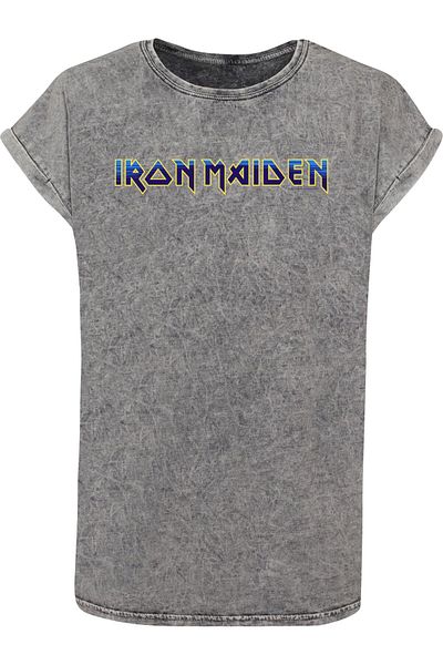 Merchcode Ladies Powerslave - Dark Ink Acid Washed T-shirt