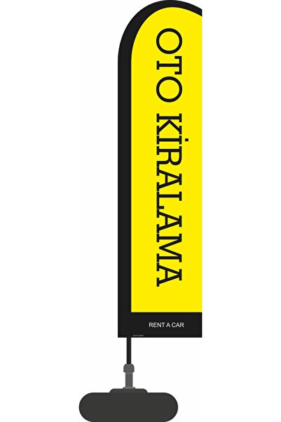 ARSLAN BAYRAK REKLAM PROMOSYON RENT A CAR/OTO KİRALAMA YELKEN/OLTA BAYRAK 75X...