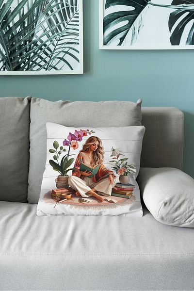 Filamente Husă de pernă cu imprimare digitală pe două fețe cu model boem (husă de pernă Bohemian)