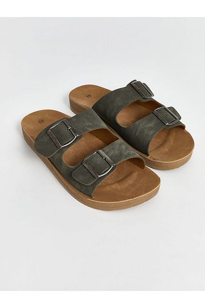 LC Waikiki New Season Double Striped Men's Slippers - S5Cl03Z8
