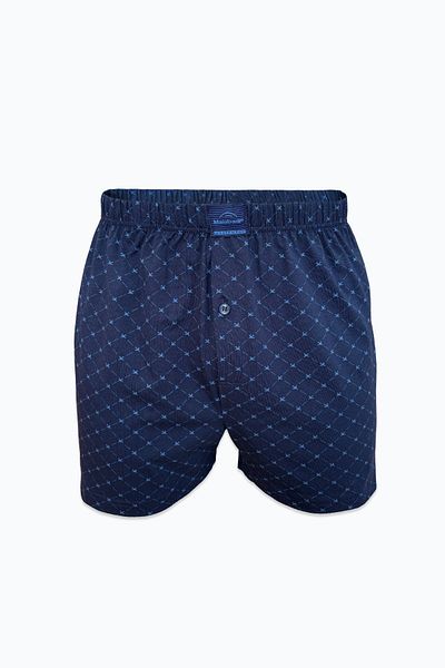 Malabadi Ανδρικό 3 τεμάχιο Navy Blue Premium Collection με μοτίβο φαρδιά εφαρμογή Modal Boxer 3M254