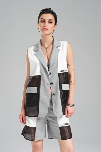 tw3 Kadın Organze Kumaş Garnili Özel Tasarım Şort