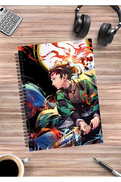 mertfigur Demon Slayer Anime Spiral Notebook A5 (50 Sheets)