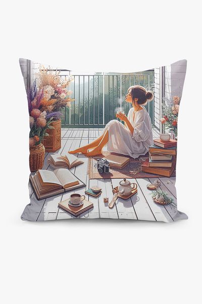 Filamente Husă de pernă cu imprimare digitală pe două fețe cu model boem (husă de pernă Bohemian)