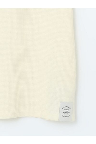LC Waikiki Crew Neck Textured Boy's T-Shirt