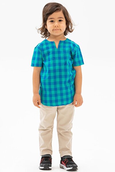 Eliş Şile Bezi Kratki rukav Şile tkanina okrugla kragna letnja majica za deča...