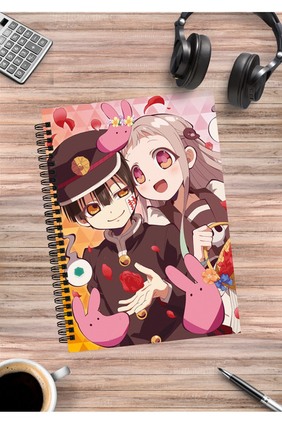 mertfigur Caiet cu spirală A5 (50 coli) cu anime Hanako Kun Nene Akane, legat la toaletă