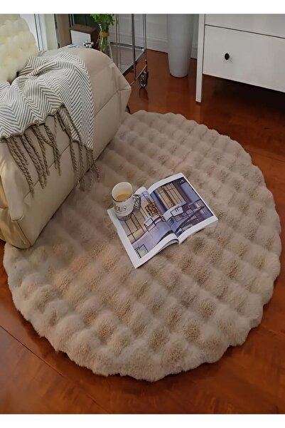 ZADA HOME Pufy Halı Bubble Kaymaz Özel Taban Peluş Halı Yolluk dikdörtgen
