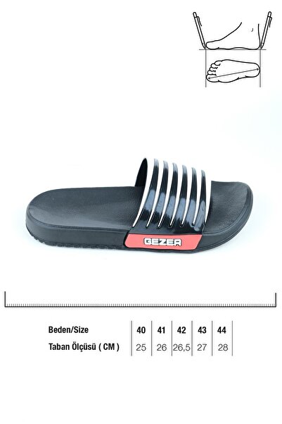 GEZER Men's Black-white Luxury Bathroom Pool Beach Slippers 12470