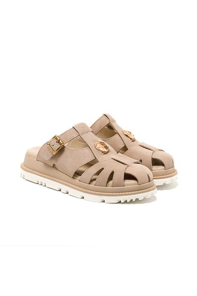 John May Papuci pentru femei / fete RC-25Y-201-M13 John May Bej din piele intoarsa