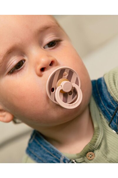 Bibs Studio Colour Block Kauçuk Emzik - Blush/Woodchuck 0-6 Ay