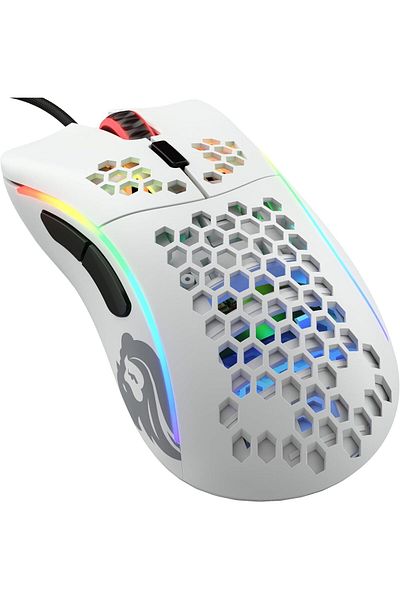 Glorious Model D- Wired Mouse, 61g, RGB, White
