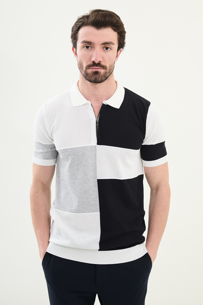 Mcr ТРИКО ПОЛО З ЗАСТІБКОЮ НА КРАТКОМУ КОМИ