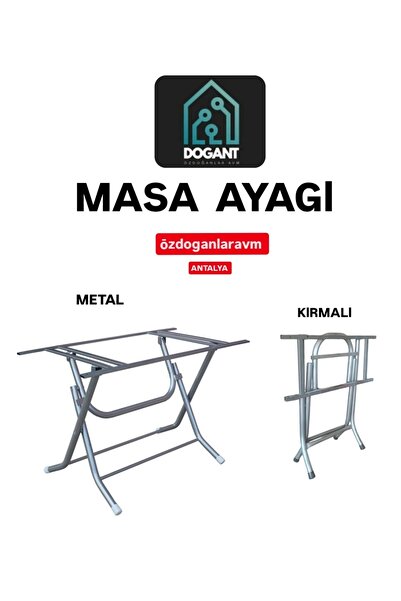 GENTAŞ Dogant 70x120 Ve 80x140 Katlanır Metal Masa Ayagı Metal
