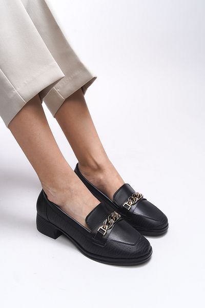 Riccon Evelyrra Women's Loafer 0012302   - Black Skin