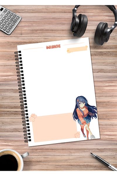 mertfigur Miside Mita Anime Spiral Notebook A5 (50 Sheets)