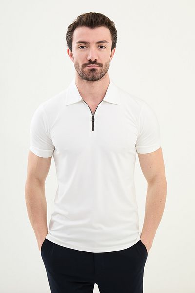 Mcr Combed Polo Zippered Collar