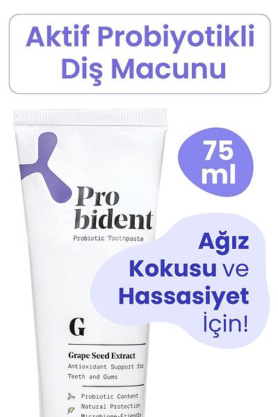 Probident Probiotic Active Fluoride-Free Toothpaste - Grape Seed, Extract Added Oral Fragrance