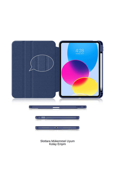 Fuchsia iPad 11th Generation A16 2025 Compatible 360° Rotatable Fuchsia Pino Tablet Case with Horizontal Portrait Stand