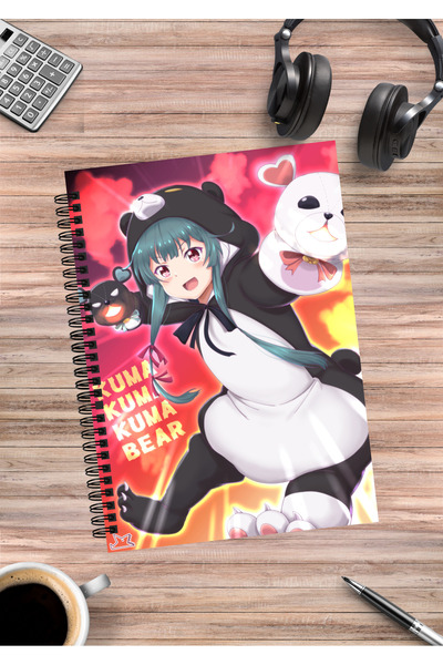 mertfigur Caiet cu spirală Kuma Kuma Bear Anime A5 (50 coli)