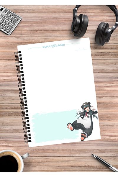 mertfigur Kuma Kuma Bear Anime Spiral Notebook A5 (50 Sheets)