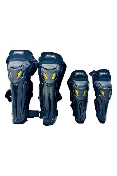 Generic 4pcs Motorcycle Protective Gear Kit for Adult, Universal Knee Brace and Elbow Guards for Bicycle