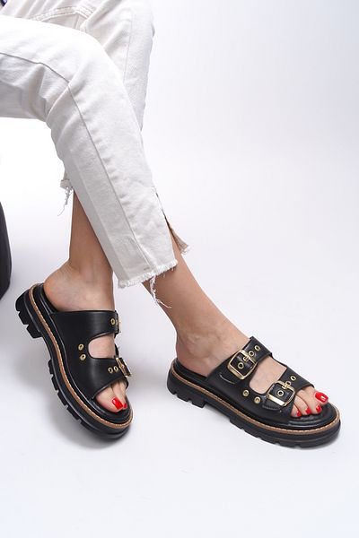Riccon Women's Slippers Black 0012100   Model Non-Consumable Makeup Shoes