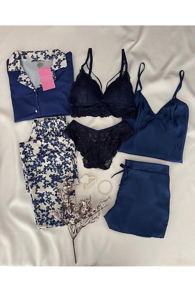 MH Moony Homewears 75547 Комплект пижама от сатениран памук, Комплект бельо със зестра