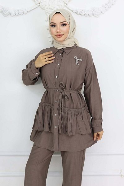 benguen Frilly Suit Mink 4793 Detailed Brooch Information